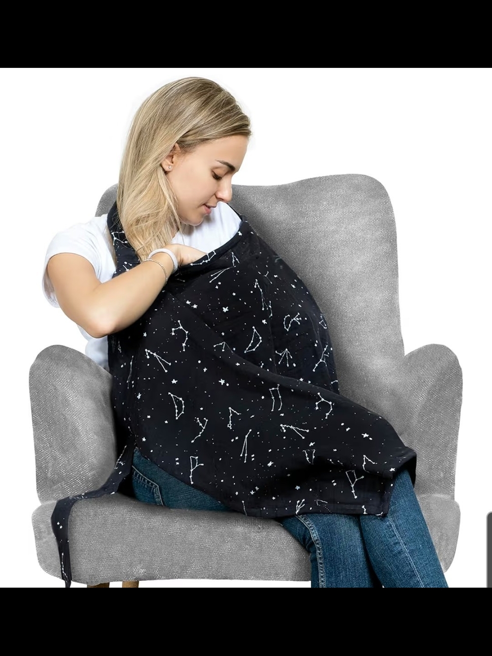Black Constellation Privacy Nursing Cover/blanket